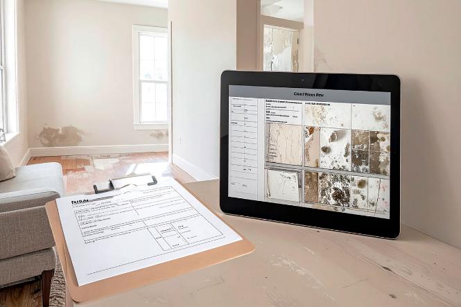 Water damage documentation and restoration support