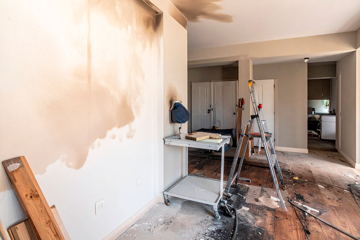Smoke and soot cleanup after fire damage